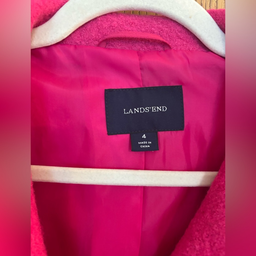 Lands End Wool Blend Spring Coat - Picture 4 of 10